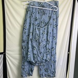 Adore Me Light Blue Floral Pajama Set